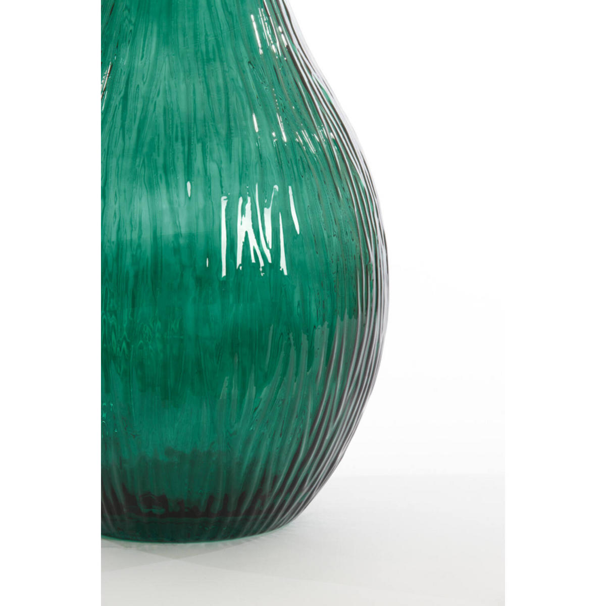 BODENVASE JUTHA Ø34x75 cm, Glas, Dunkelgrün - Dunkelgrün, Glas (75cm) - Light & Living