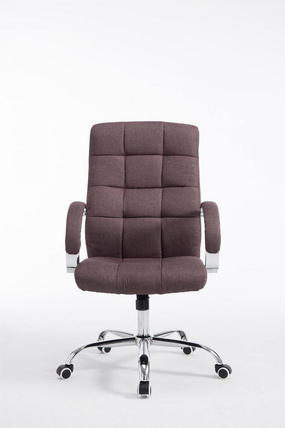 DREHSTUHL Stoff braun - Chromfarben/Braun, Textil/Metall (54/105/51cm) - CLP