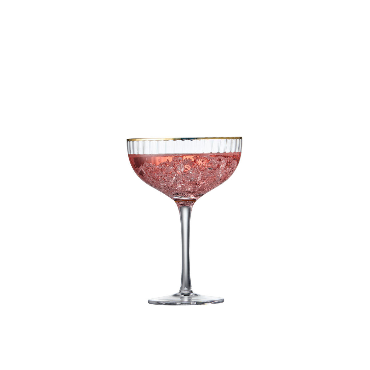 COCKTAILGLAS Palermo Gold 4er Set, Glas mit Goldkante, Klar, 315 ml - Transparent, Glas (0.32L) - Lyngby Glas