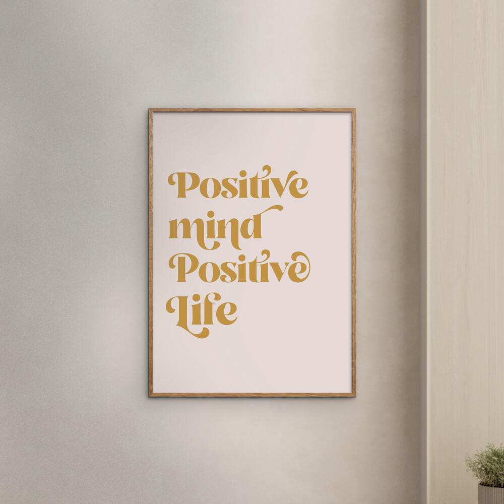 POSTER mit Rahmen KsanaKalpa - Positive - Pink/Eichefarben, Holz/Papier (30/40cm) - Poster&Frame