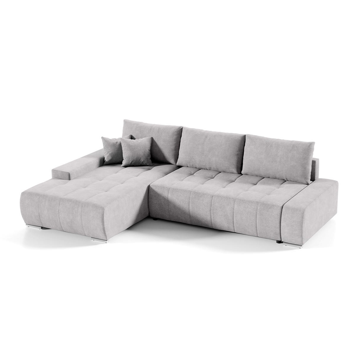 ECKSOFA Jonas 4 Sitzplätze Grau - Grau, Holzwerkstoff (265/185cm) - Petits-meubles