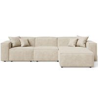 ECKSOFA Arizona Beige Rechts - Beige, Holz/Textil (265/180cm) - Graingold