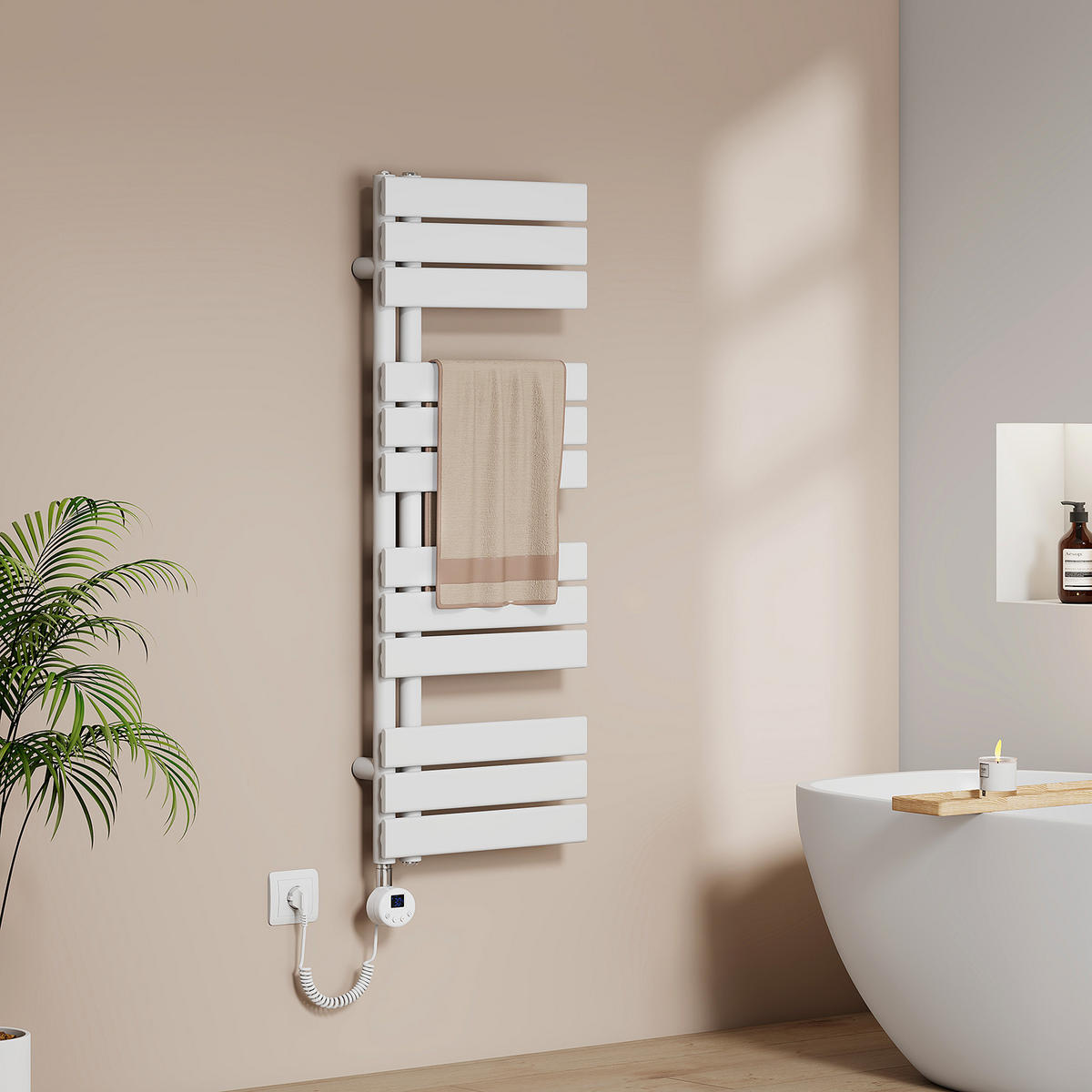 HEIZKÖRPER Elektrisch WLAN Thermostat Weiß - Weiß, Metall (40/104.1/5.9cm) - EMKE