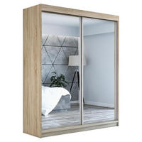 SCHWEBETÜRENSCHRANK 180 CM BAZ Farbe: Sonama - Braun, Holzwerkstoff (180/215/59.5cm) - A&J MöbelLand