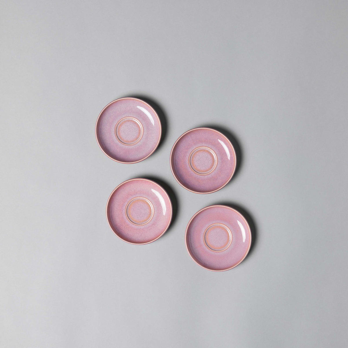 ESPRESSOUNTERTASSEN Perlemor Coral rosa ø 12 cm 6er Set - Rosa, Keramik (12cm) - like.Villeroy & Boch