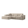 ECKSOFA Ottom Celes Premium Opera Velvet - Beige, Holzwerkstoff/Textil (266/165cm) - Fun Möbel