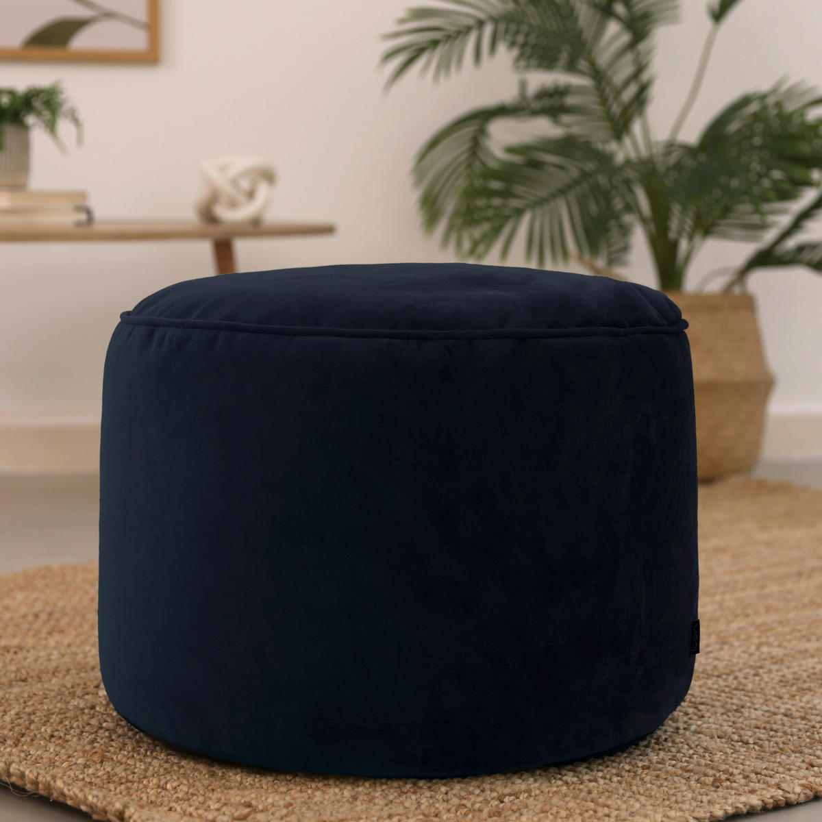 SITZPOUF Rund Milano - Dunkelblau, Kunststoff (55/35/35cm) - icon