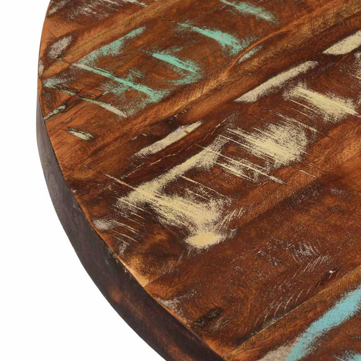 ESSTISCH 110/75 Cm Altholz Massivholz - Eukalyptusholzfarben, Holz (110/110/75cm) - vidaXL