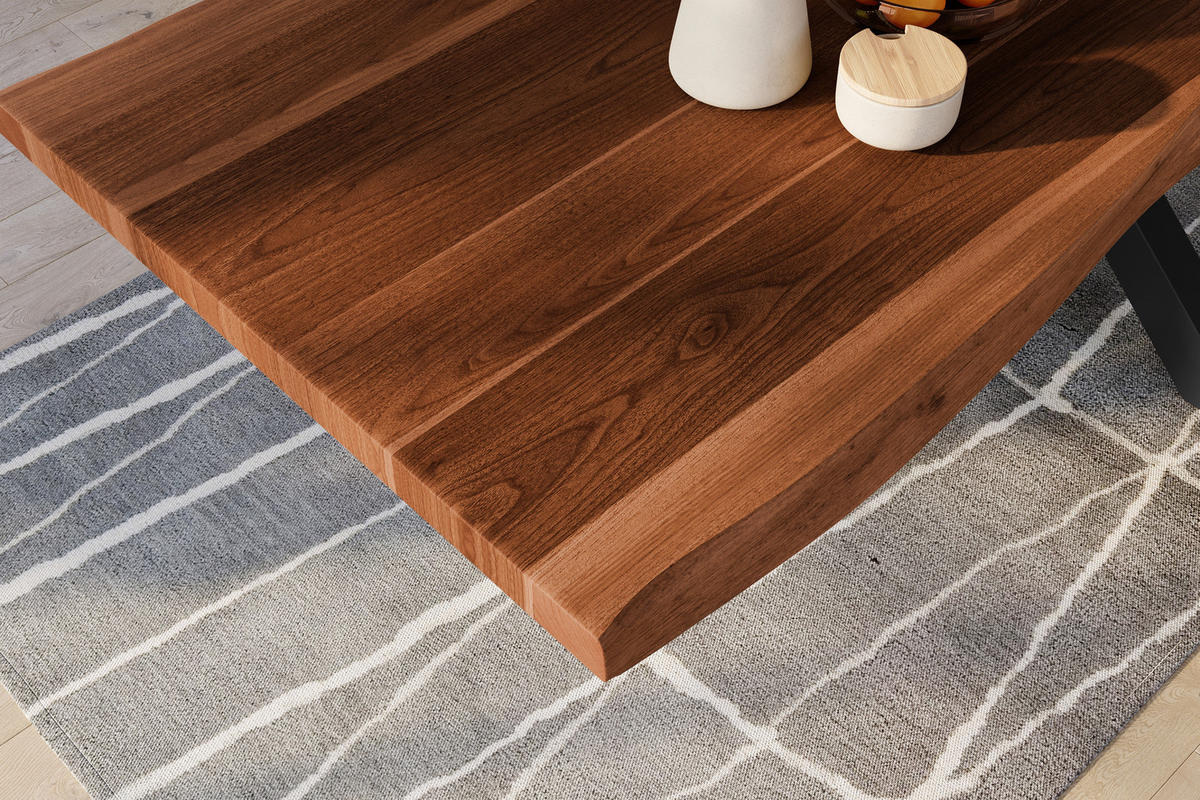 ESSTISCH TITAN - Schwarz/Braun, Holz (110/280/79cm) - SAM