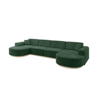 WOHNLANDSCHAFT MARI-U2-v1 - 388x171x83 cm Grün Cord - Grün, Holzwerkstoff/Textil (388/83/171cm) - ALTDECOR