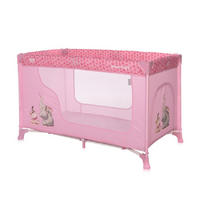 BABY REISEBETT Laufstall Moonlight rosa pink seitliche Öffnung Tragetasche faltbar - Rosa, Kunststoff (60/120cm) - Lorelli