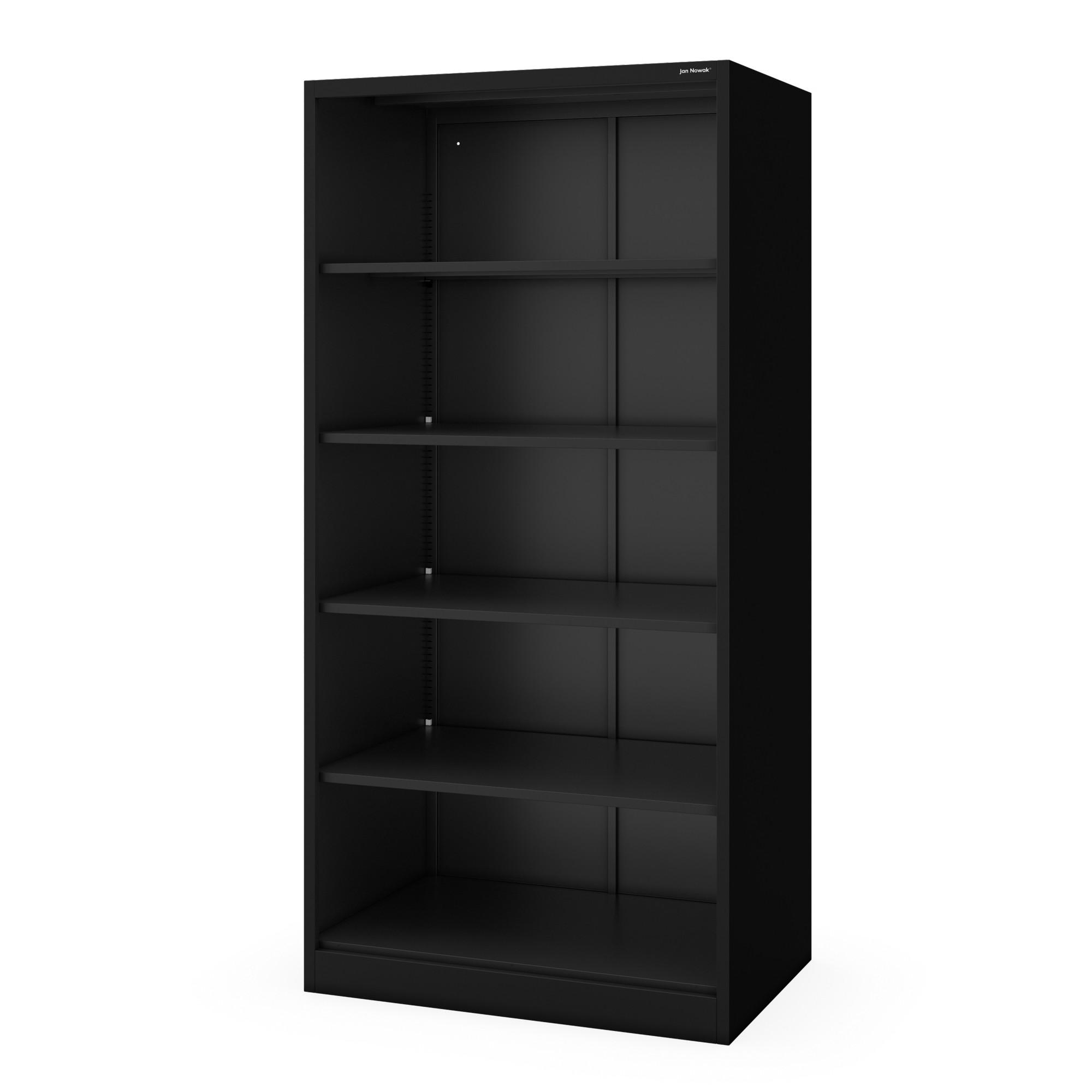 BÜRO-METALLREGAL RUFUS 185 × 90 × 60 cm - Schwarz, Metall (90/185/60cm) - Jan Nowak
