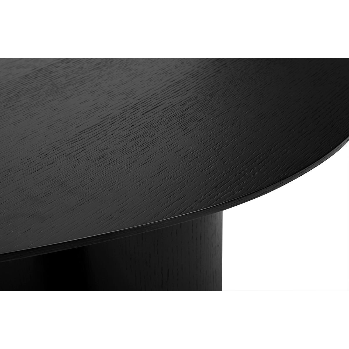 COUCHTISCH Schwarzes Holz B100 cm HOLLEN - Schwarz, Holz (100/78/37.3cm) - Miliboo