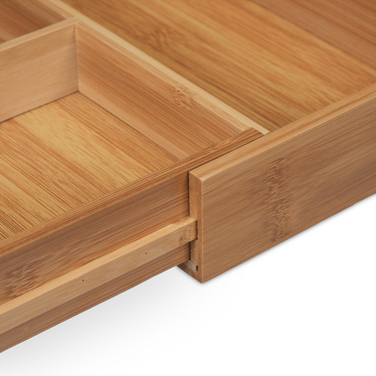 BESTECKKASTEN - Hellbraun, Holz/Holzwerkstoff (55/5/44.5cm) - Relaxdays