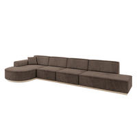ECKSOFA Ottomane Links ARRIO-L3 - 413x171x83 cm Braun - Braun, Holzwerkstoff/Textil (413/171cm) - ALTDECOR