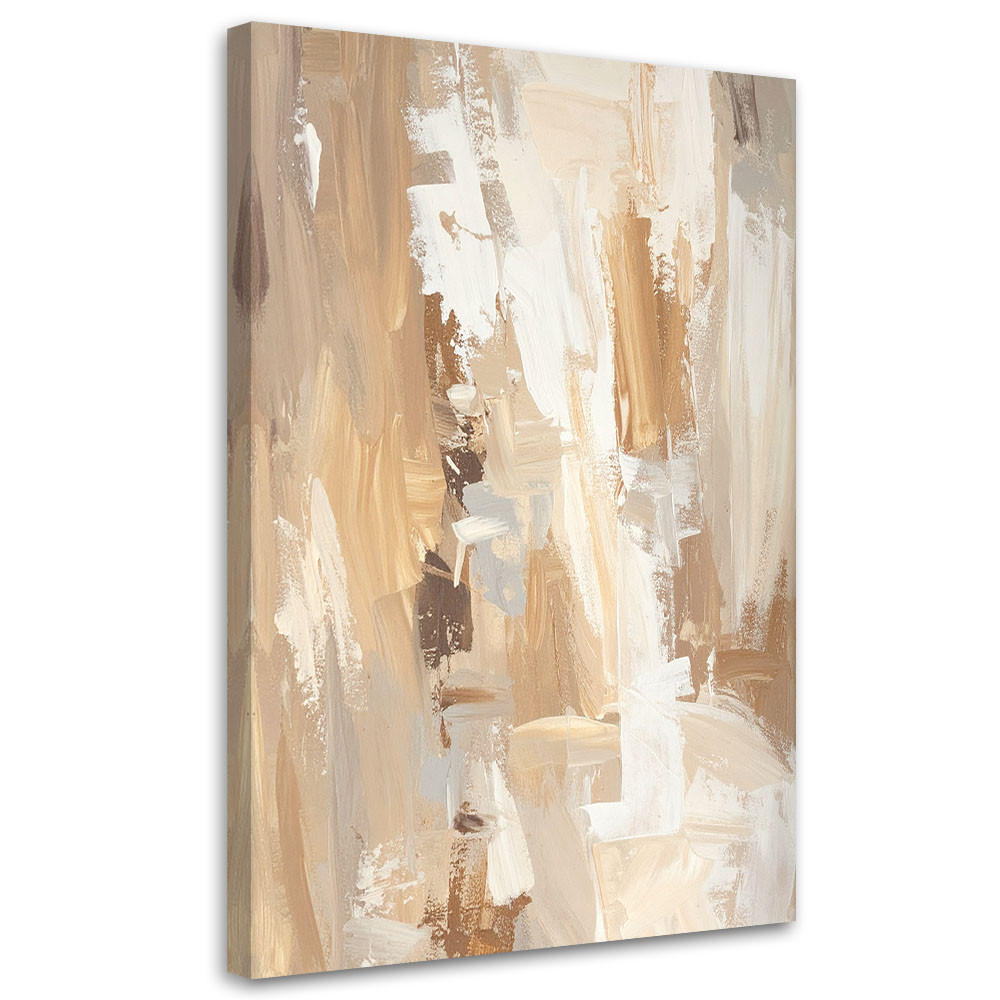 LEINWANDBILD Abstraktion 60x90cm - Beige, Textil (60/90cm) - Feeby