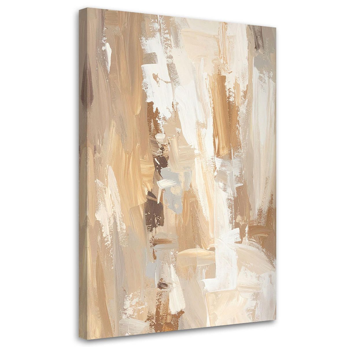 LEINWANDBILD Abstraktion 60x90cm - Beige, Textil (60/90cm) - Feeby