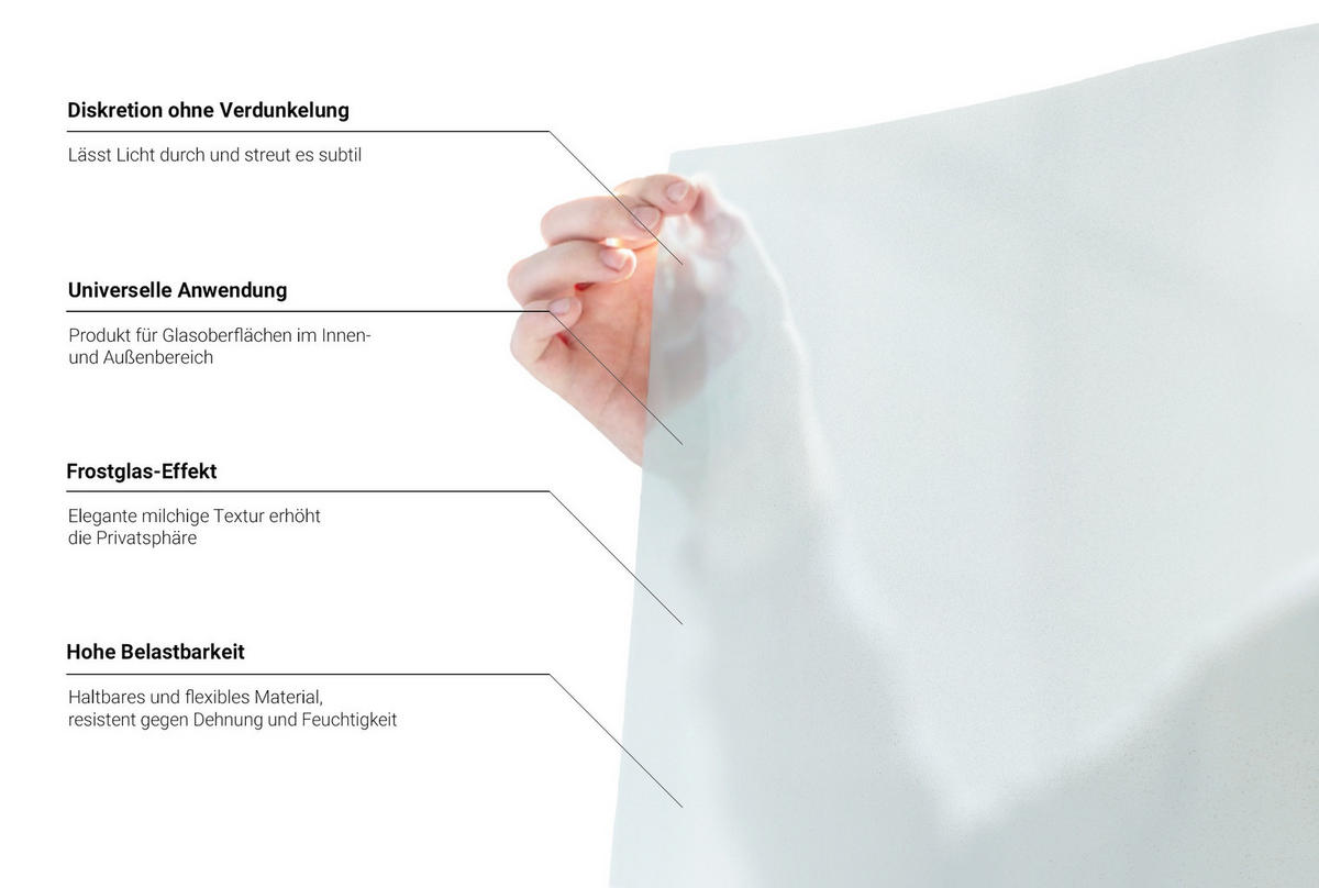 SICHTSCHUTZFOLIE – 200x152 cm - Transparent, Kunststoff (200/146/0.1cm) - TULUP