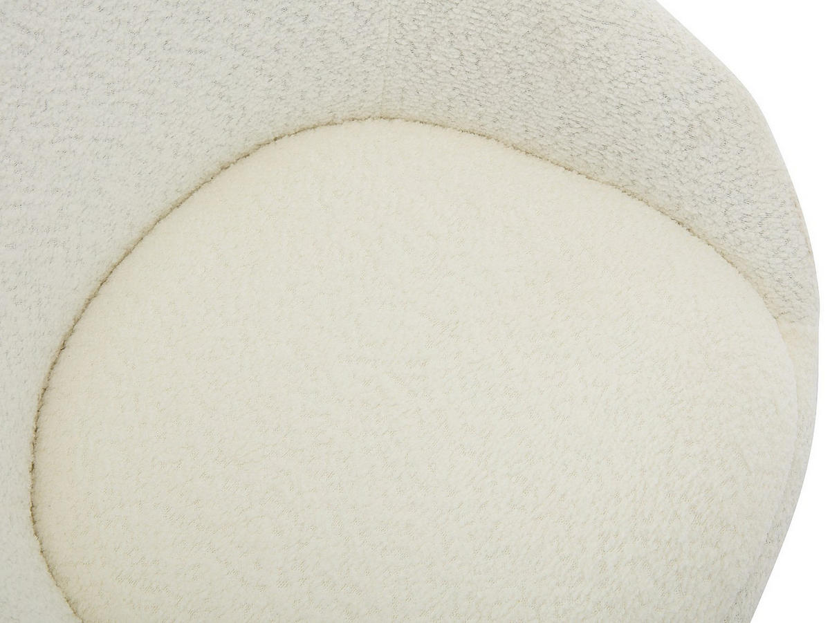 BÜROSTUHL ohne Armlehnen - 55 cm x 59.5 cm - stoff - elfenbeinfarben Naody - Weiß, Textil (55/88/59.5cm) - Vente-Unique
