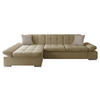 ECKSOFA Malwi, Seite: Links - Creme, Holz/Textil (278/161cm) - MIRJAN24