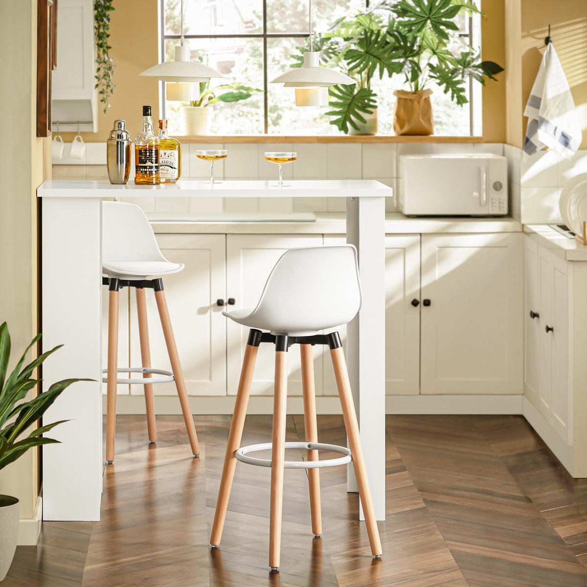 BARTISCH Weiß - Weiß, Holzwerkstoff (112/106/57cm) - SoBuy