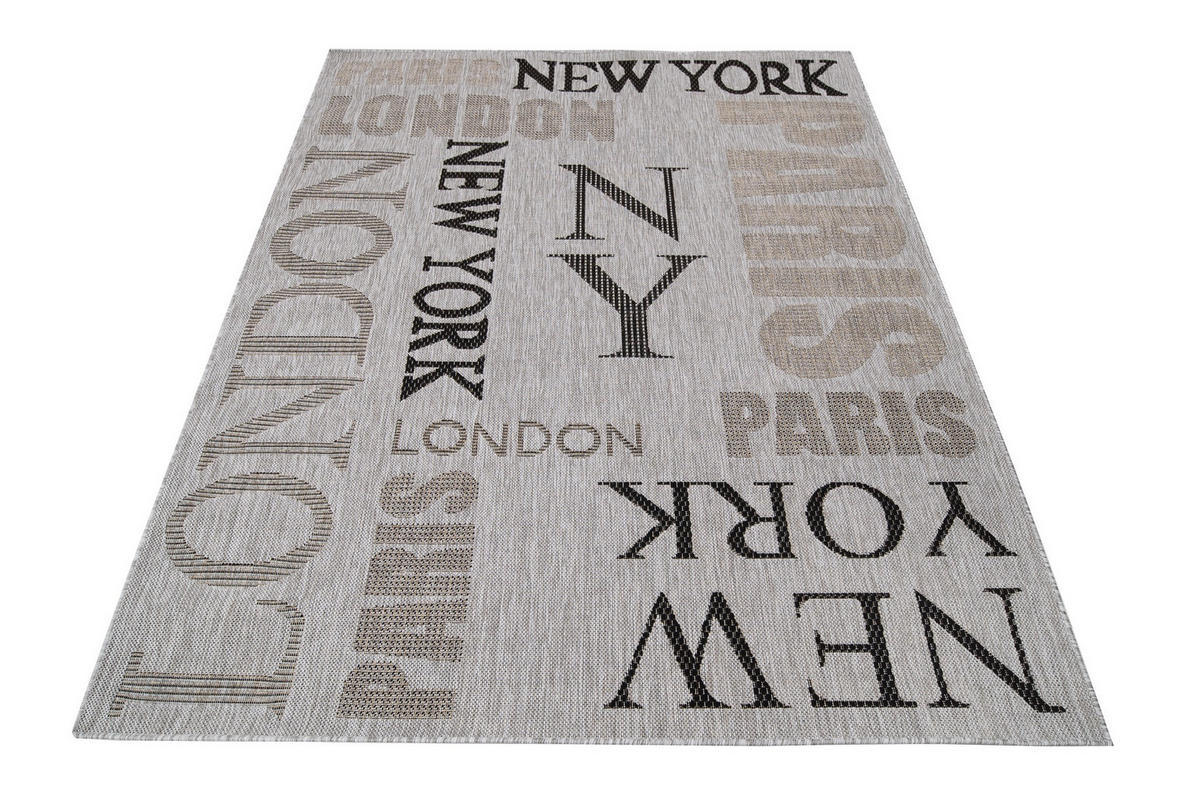 TEPPICH MELISSA Grau 160/230 cm - Grau, Kunststoff (160/230cm) - Tapiso