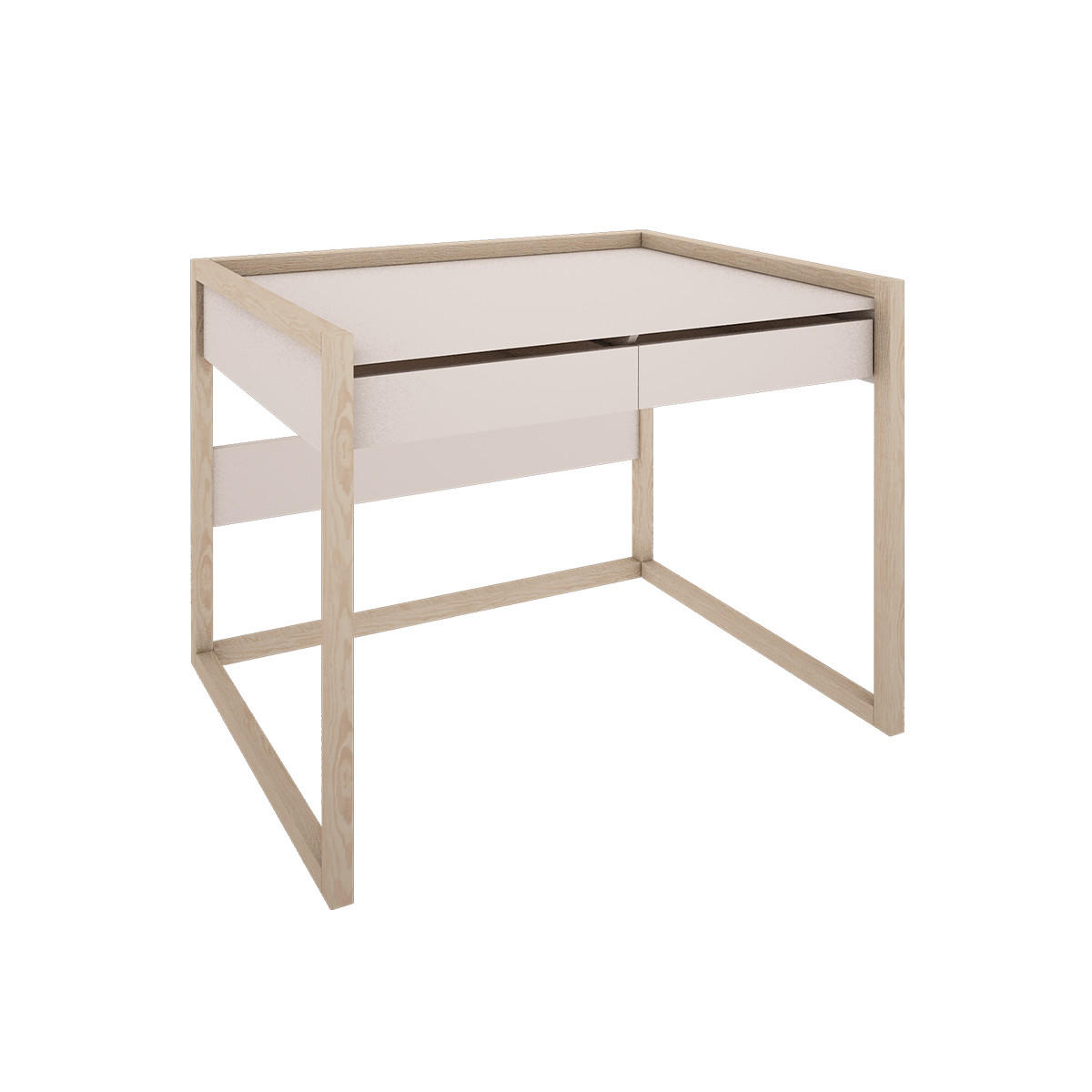 PSACÍ STŮL Romy Bílá - bílá, kompozitní dřevo (73.5/107/78.5cm) - Petits-meubles