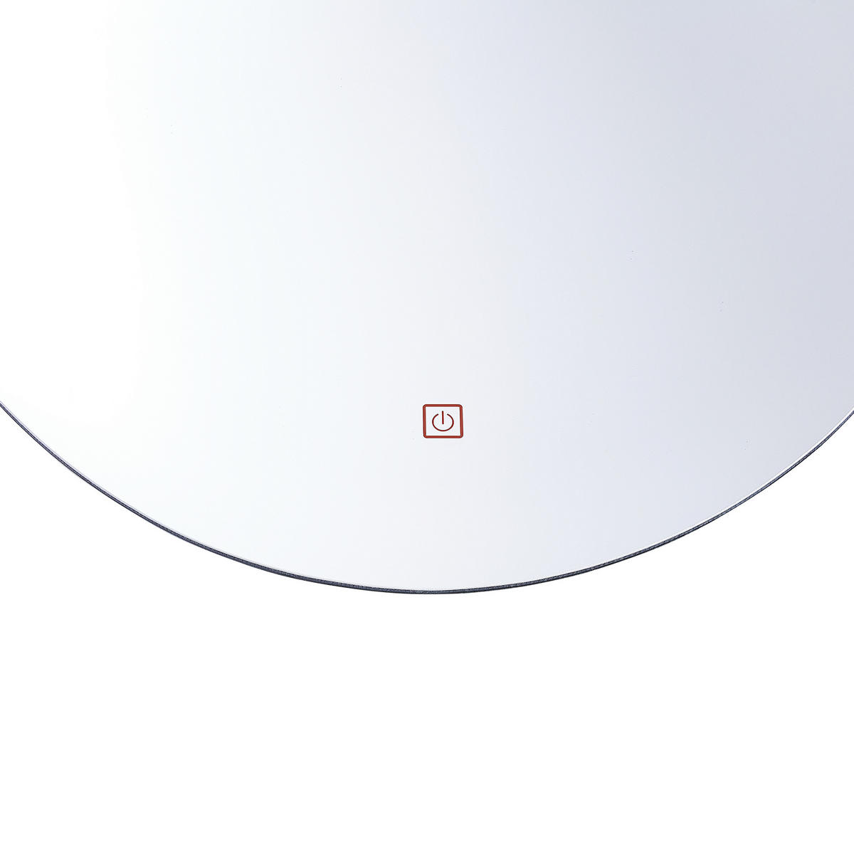 BADSPIEGEL mit LED-Beleuchtung oval 60/80 cm Mazille - Silberfarben, Glas (60/80/3cm) - Beliani