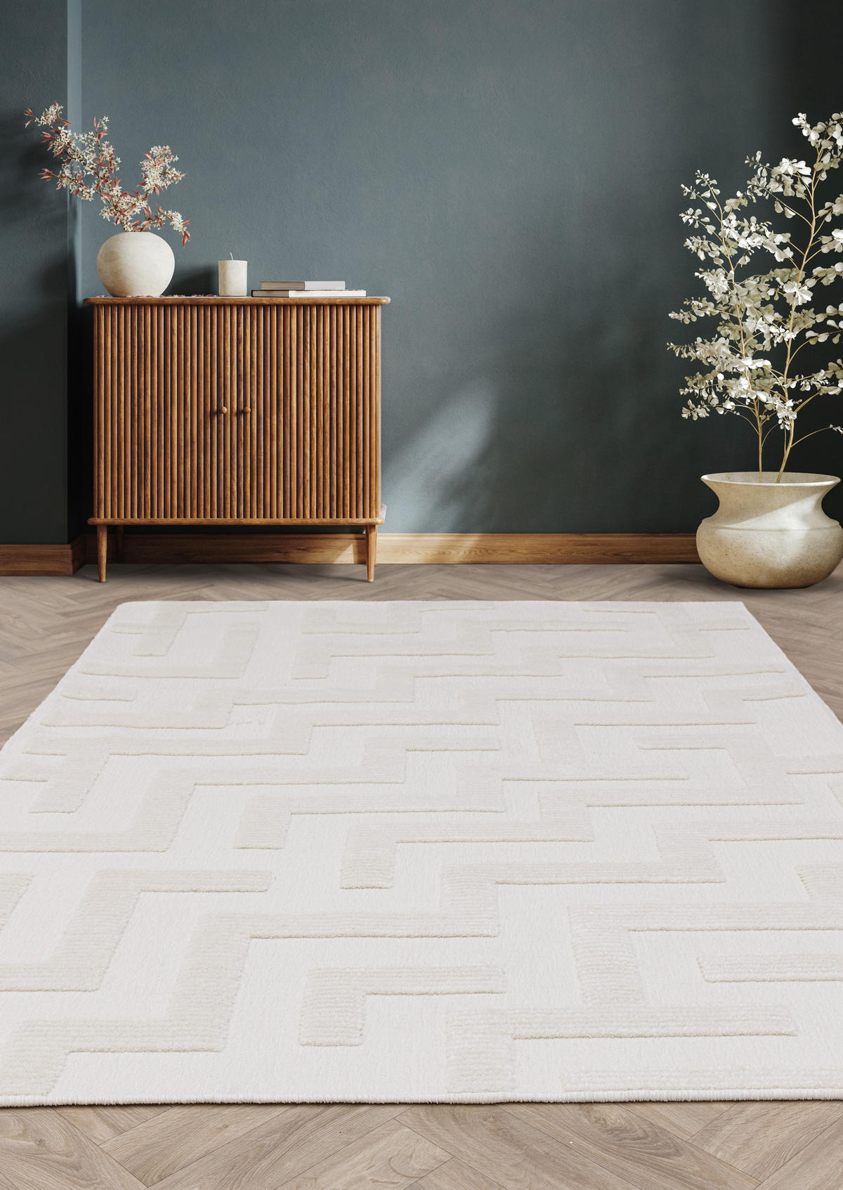 TEPPICH Flachgewebe LOCH Beige 80 x 150 cm - Beige, Textil (80/150cm) - Novatrend