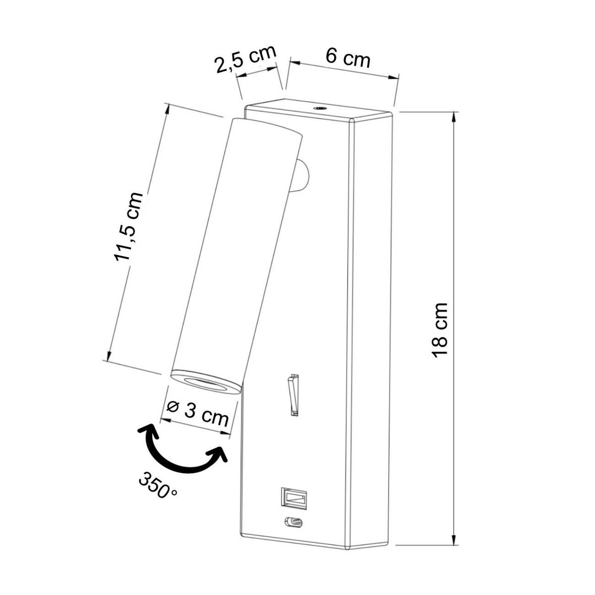 WANDLEUCHTE Tofino, Silber/Chrom, 18cm - Chromfarben, Metall (6/18/2cm) - KOSILUM