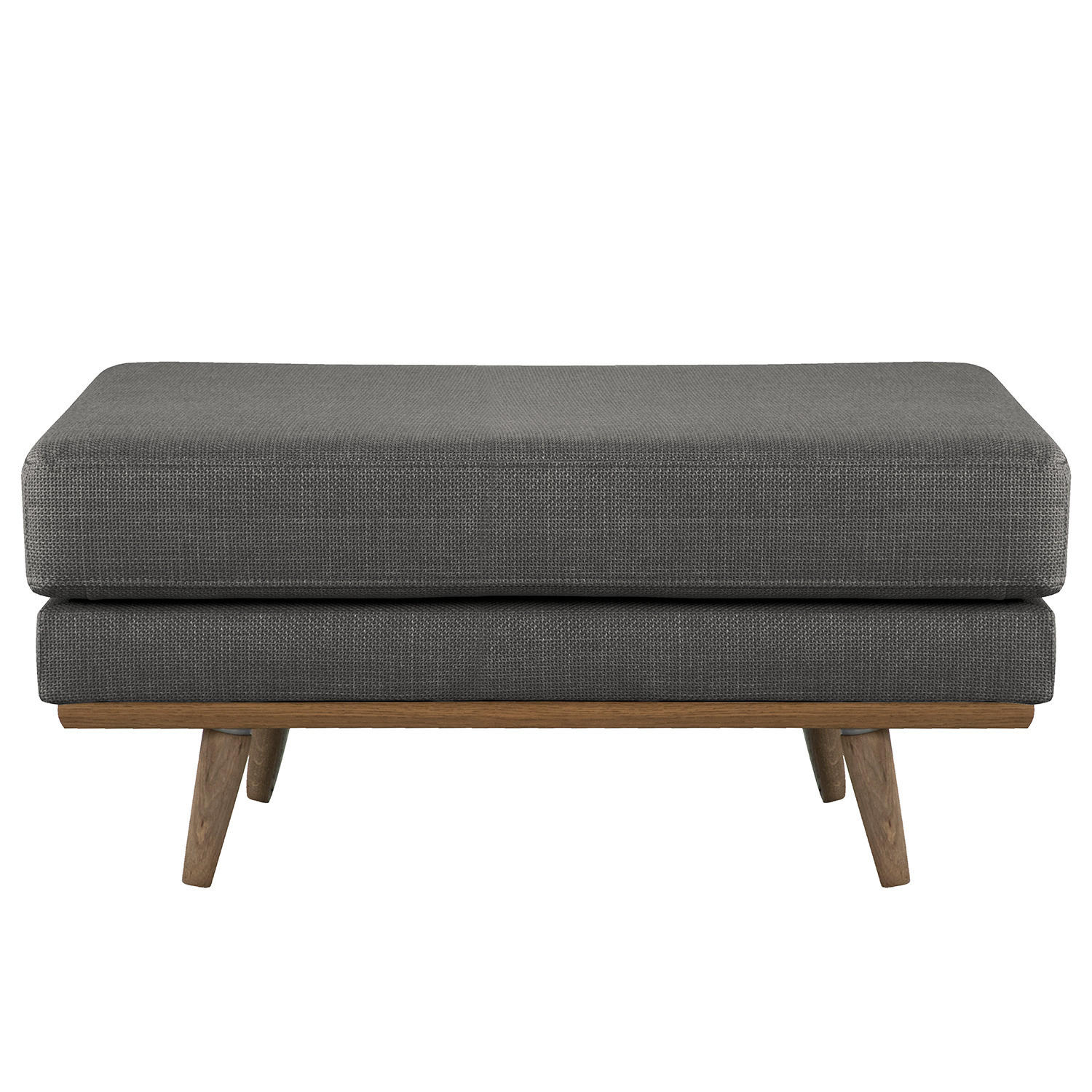 POLSTERHOCKER - Eichefarben/Dunkelgrau, Textil (85/43/60cm) - home24