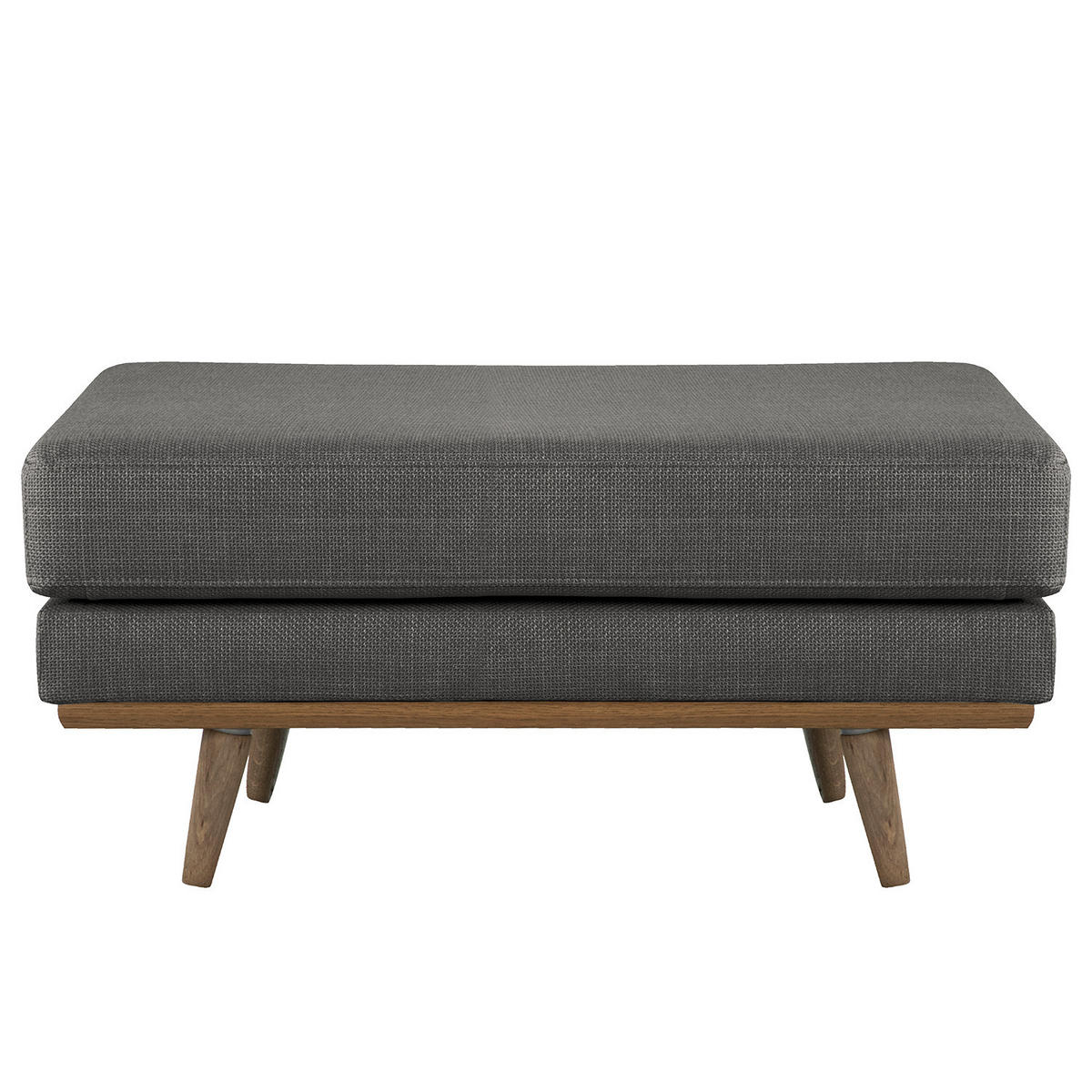 POLSTERHOCKER - Eichefarben/Dunkelgrau, Textil (85/43/60cm) - home24