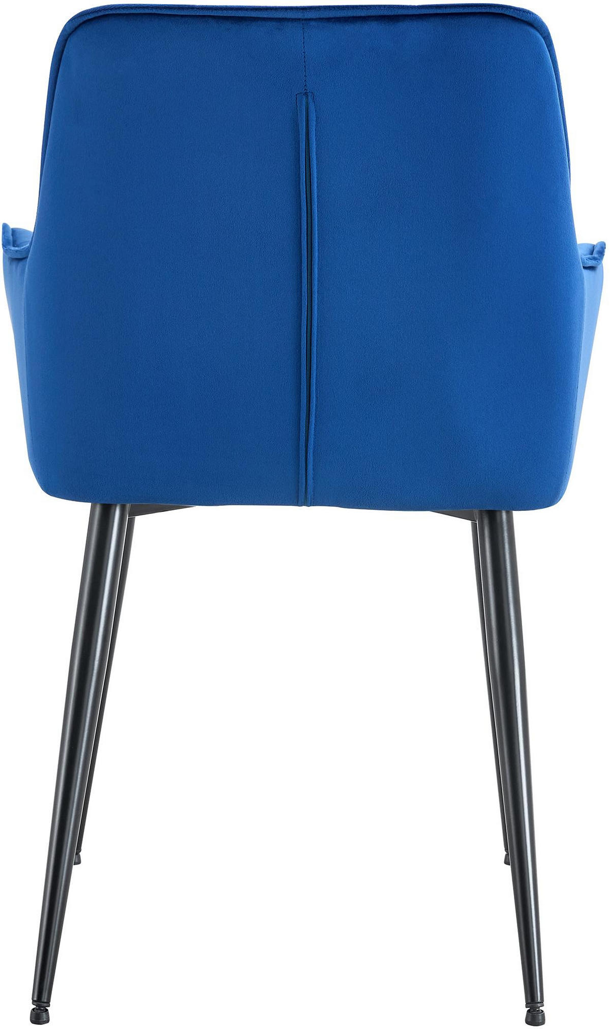 ESSZIMMERSTUHL Kunststoff dunkelblau - Schwarz/Dunkelblau, Kunststoff/Textil (58/86/62cm) - CLP