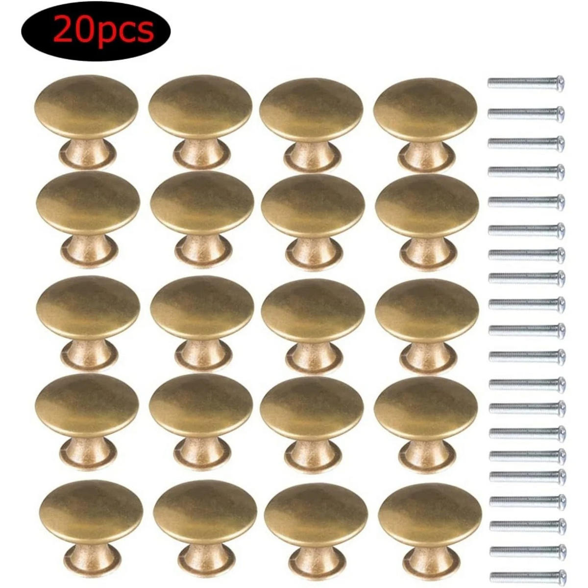 SCHRANKKNOPF Gold 20er-Set 30 mm - Goldfarben, Metall (3/2.1/3cm)