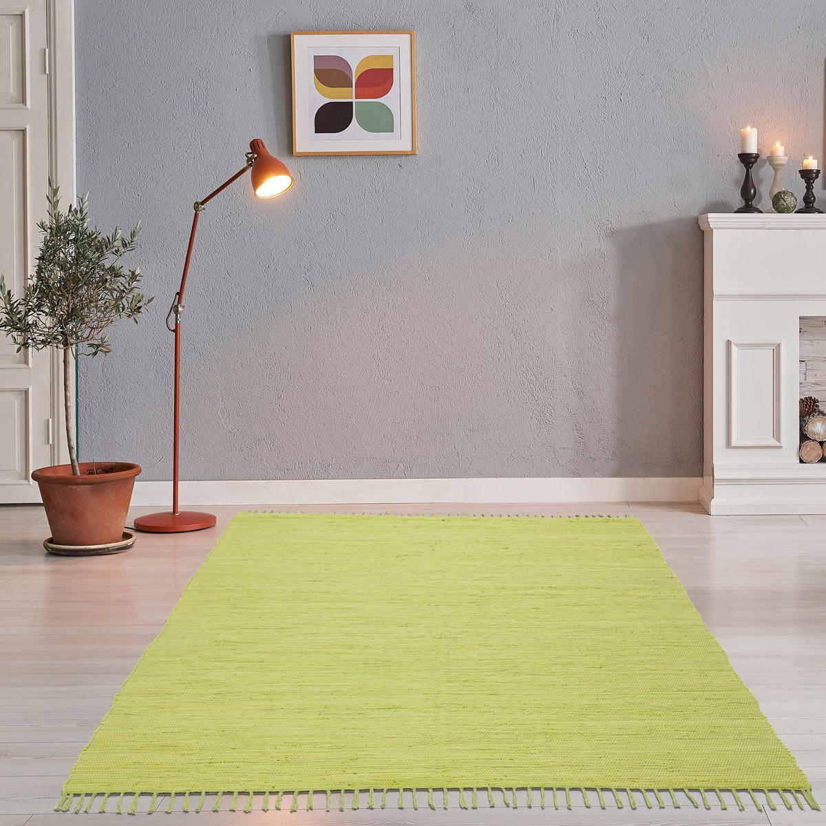 FLECKERLTEPPICH Chindi 70x140 cm - Limette, Textil (70/140cm) - Rug and Roll