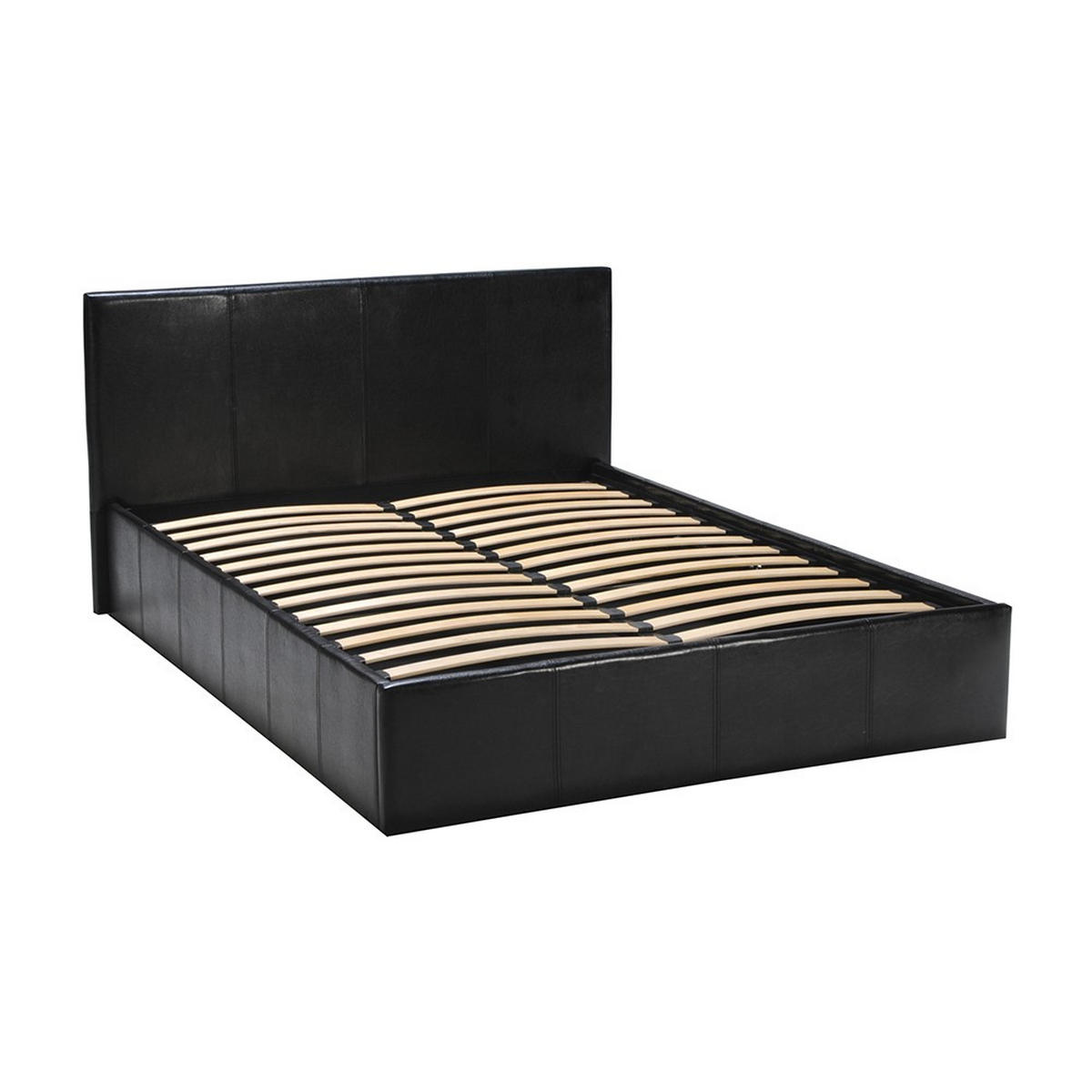 BETT BARCELONA 140x190 - Schwarz - Schwarz, Holzwerkstoff (140/190cm) - Weber Industries