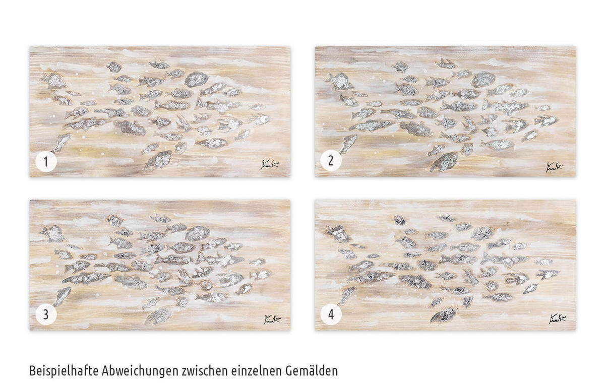 ACRYLBILD HANDGEMALT 100/50 cm - Beige, Holz/Textil (100/50cm) - KUNSTLOFT