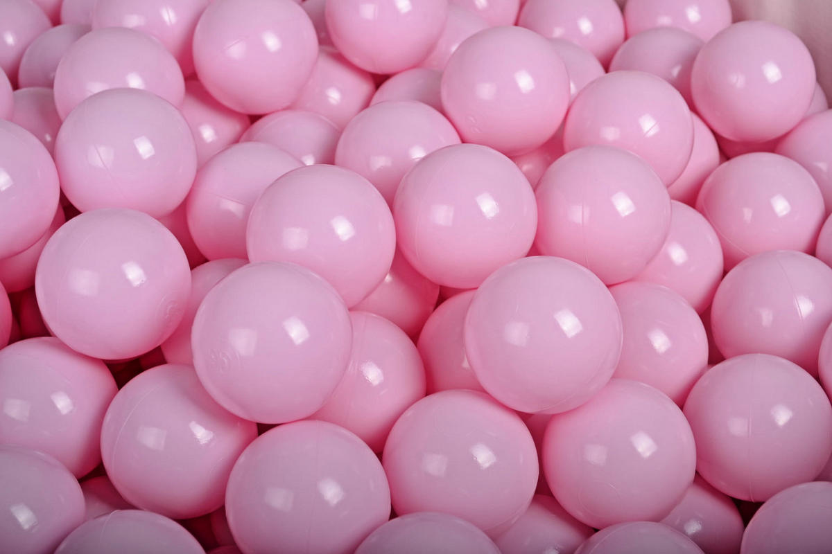 BÄLLE für Bällebad, Kinder Spielbälle, Plastikbälle 50 pcs.: Pastellrosa - Hellrosa, Textil (7/7/7cm) - MeowBaby