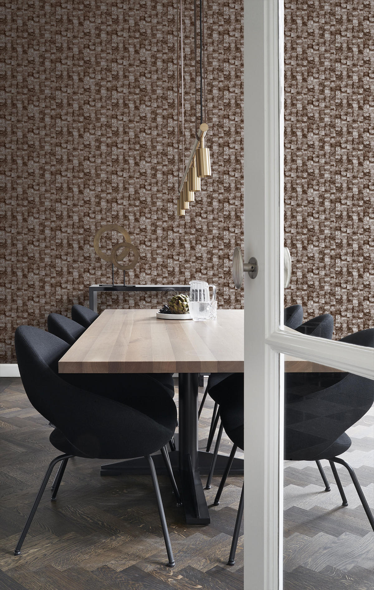 TAPETE mit feiner Struktur 53 cm x 10.05 m - Braun, Papier (53/1000cm) - Origin Wallcoverings