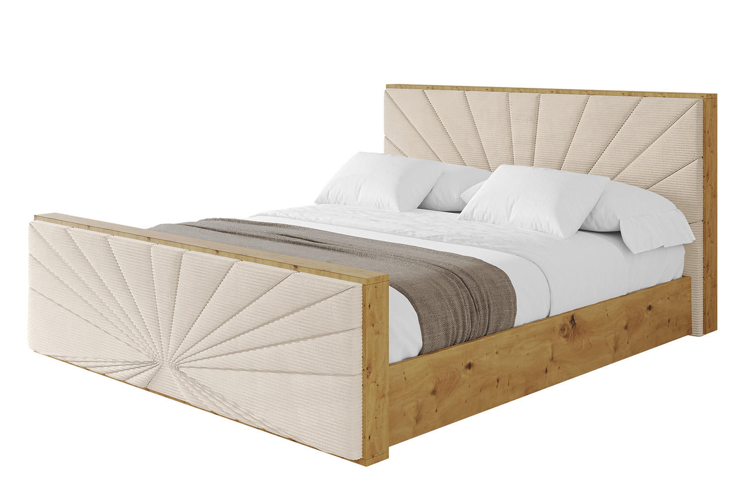 Altdecor Polsterbett Creme 120x200 cm