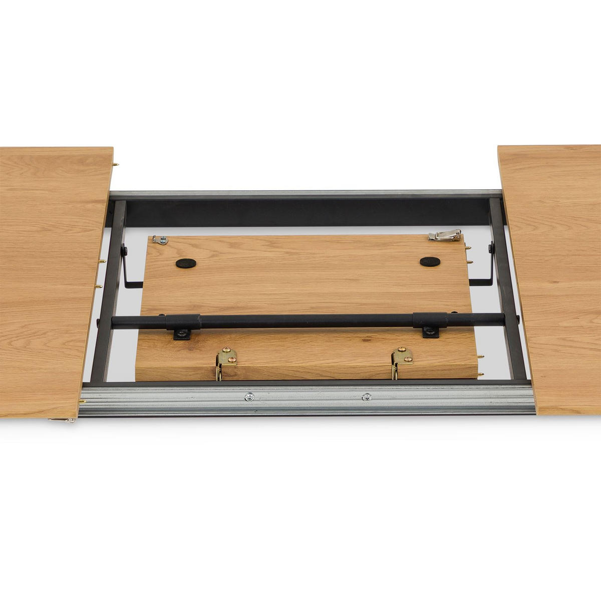 ESSTISCH ORSA Eiche - Eichefarben, Holzwerkstoff/Metall (80/160/76cm) - IDIMEX