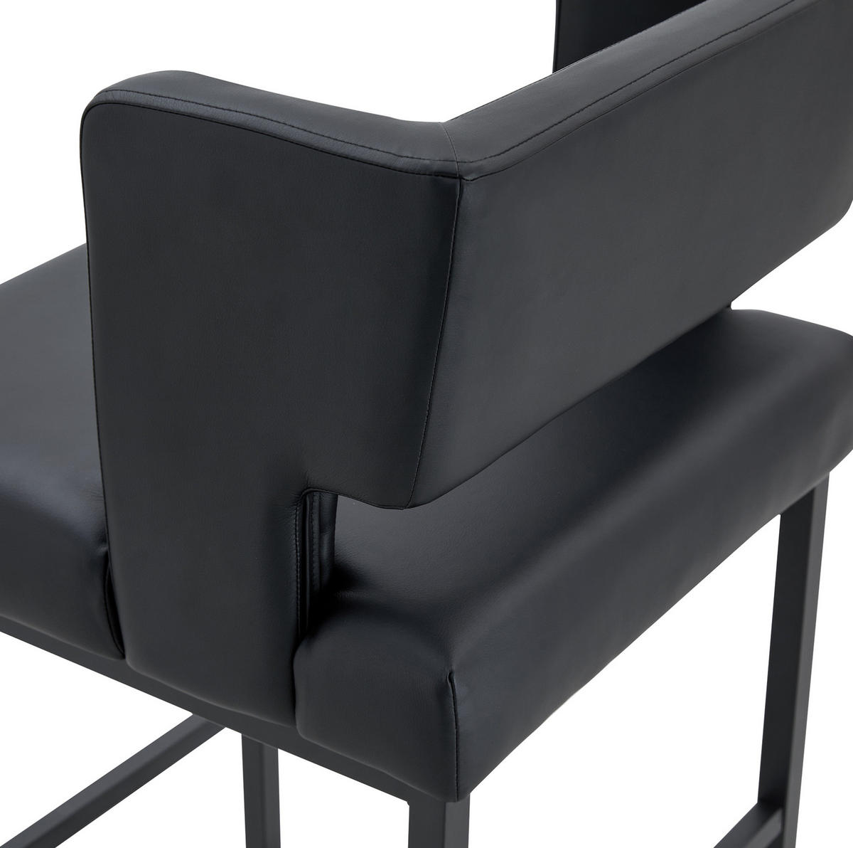 BARSTUHL 2er-Set nordisches Design 91,4 cm Metall/PU Black - Schwarz, Metall (53.3/91.4/48cm) - Meubliv