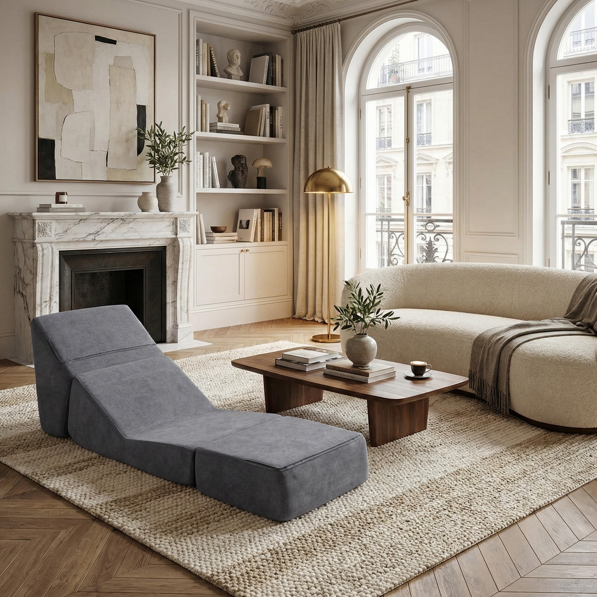 Thumbnail - Urban Meuble Schlafsessel, Grau, Textil, 99x68x73 cm, Wohnzimmer, Sessel, Schlafsessel