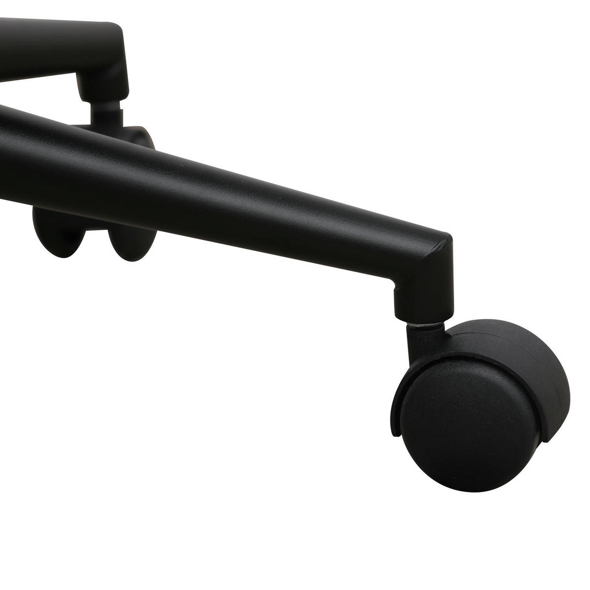 DREHSTUHL höhenverstellbar in Kunstleder Schwarz - Schwarz, Textil/Metall (54/71/57cm) - Furnhouse