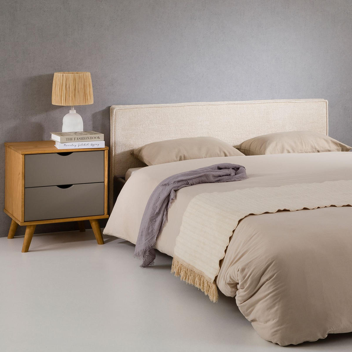 KOPFTEIL ELOWA 160X190 CM - Weiß, Textil (161/59/6cm) - IDIMEX