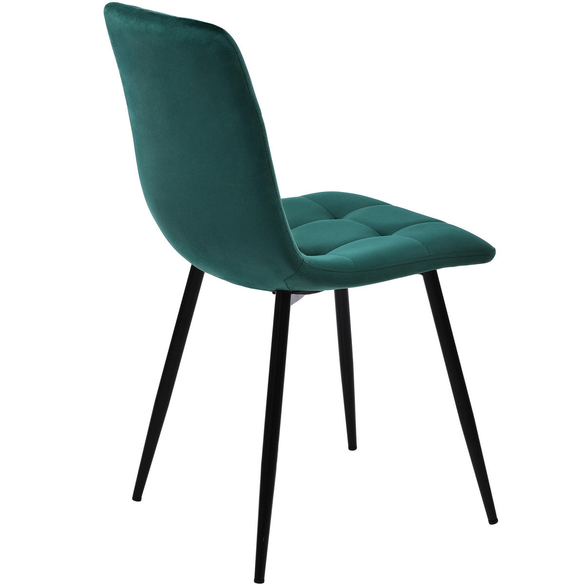 ESSGRUPPE 5-teilig mit Marmor-Look-Tisch 140×80 und vier grünen Samtstühlen, grau-grün - Grün, Holzwerkstoff (80/75/140cm) - Luhomfu