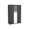 KLEIDERSCHRANK Mossa 3D MO02 - Goldfarben/Schwarz, Holzwerkstoff/Kunststoff (138/206/56cm) - MIRJAN24