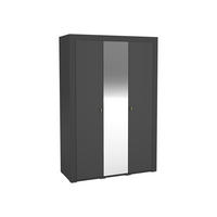 KLEIDERSCHRANK Mossa 3D MO02 - Goldfarben/Schwarz, Holzwerkstoff/Kunststoff (138/206/56cm) - MIRJAN24
