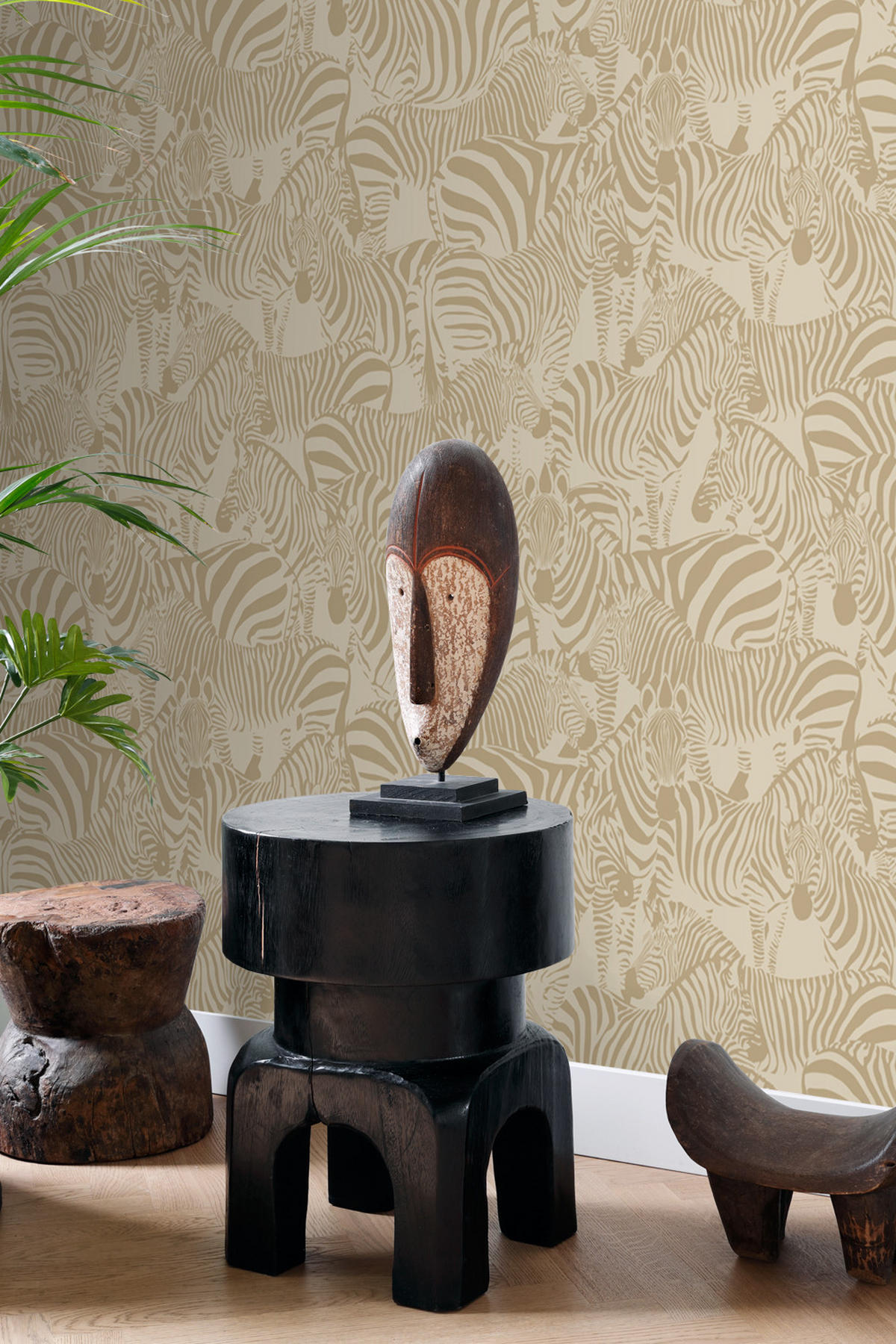 TAPETE Zebras 50 x 900 cm - Beige, Papier (50/900cm) - Origin Wallcoverings