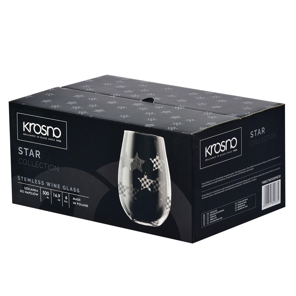 WASSERGLÄSER 6er-Set 500 ML - Transparent, Glas (0.5L) - Krosno Glass